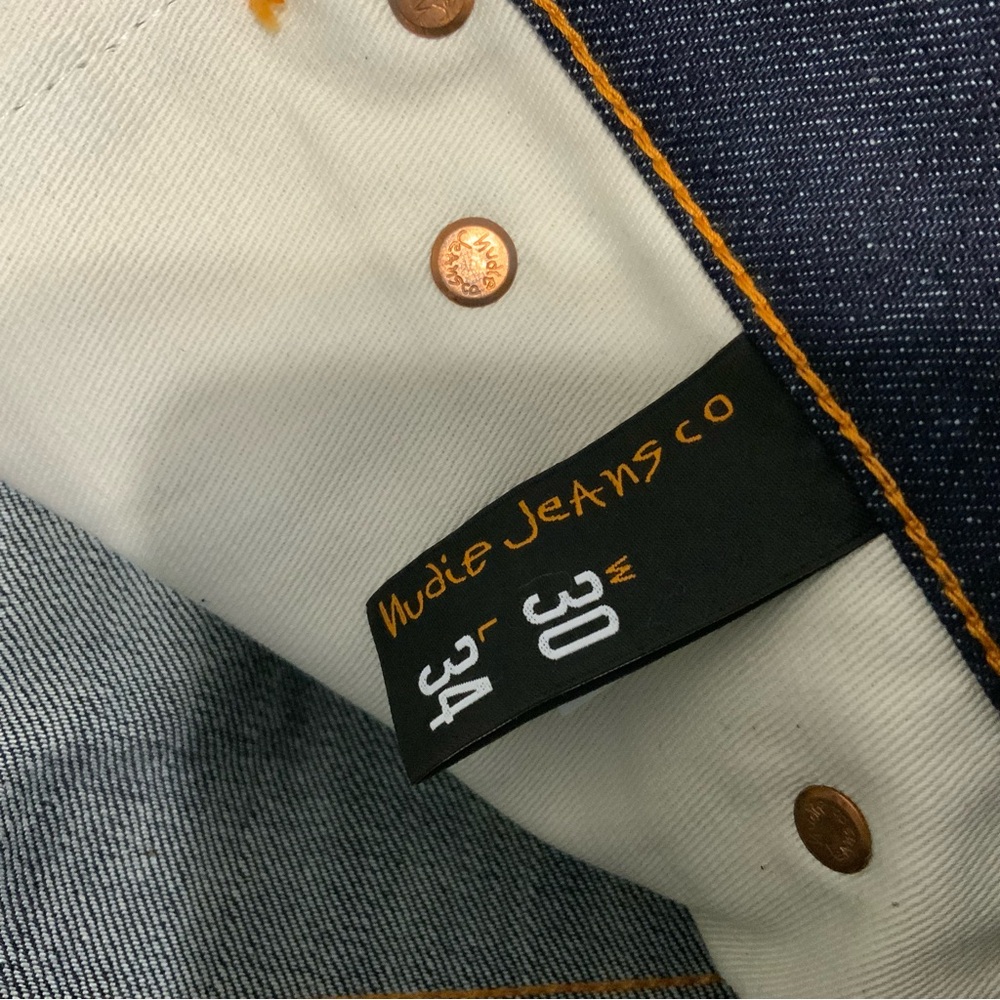 Nudie Thin Finn Dark Wash Denim Blue Jeans. Mens Size W30 x L34. (NWT) - Picture 10 of 11